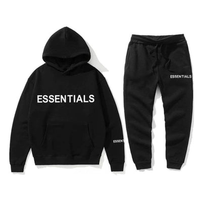 Black Essentials Tracksuit - Essetial