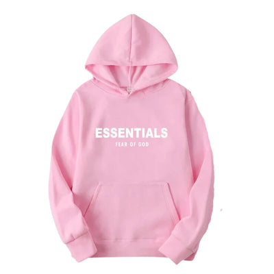 Essentials Fear Of God Pink Hoodie - Essetial